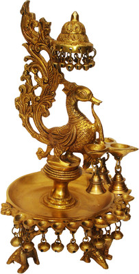 26% OFF on Aakrati Excellent Deepak With Peacock Art Brass Table Diya(Height: 16 inch) 26% OFF on Aakrati Excellent Deepak With Peacock Art Brass Table Diya(Height: 16 inch)