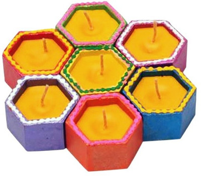 

Muhenera Pottery (Pack of 7) Table Diya Set(Height: 10 inch)