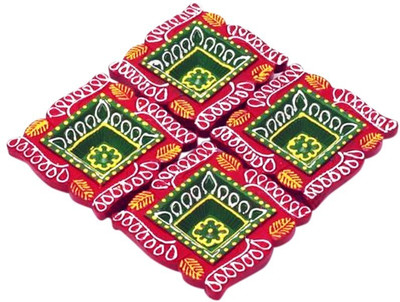 

Muhenera Pottery (Pack of 4) Table Diya Set(Height: 5 inch)