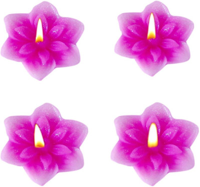 

Shree Sai Special Flower Design Terracotta (Pack of 4) Table Diya Set(Height: 2 inch)