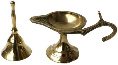 34% OFF on Dekor World Pooja Deepak With Bell Brass Table Diya Set(Height: 2 inch, Pack of 2) 34% OFF on Dekor World Pooja Deepak With Bell Brass Table Diya Set(Height: 2 inch, Pack of 2)