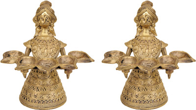 32% OFF on Exotic India Pair of Ladies with Brass (Pack of 2) Table Diya Set(Height: 5 inch) 32% OFF on Exotic India Pair of Ladies with Brass (Pack of 2) Table Diya Set(Height: 5 inch)
