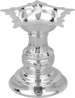 

Jewel99 Silver Table Diya(Height: 2.7600000000000002 inch)