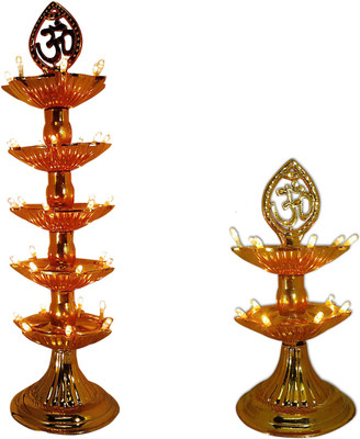 

VRCT Plastic (Pack of 2) Table Diya Set(Height: 5 inch)