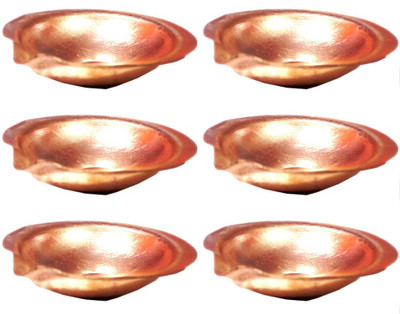 

Goldcave Copper (Pack of 6) Table Diya Set(Height: .5 inch)