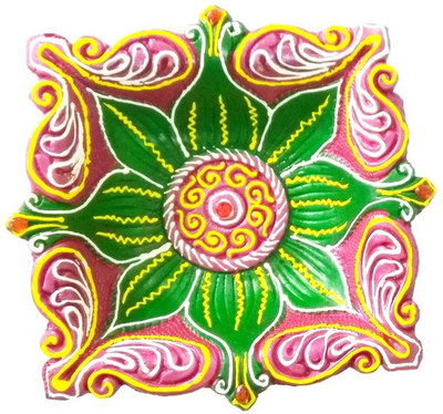 

Craft Art India Handmade Square Shape Earthen Clay / Terracotta Decorative Dipawali / Diwali Diya / Tealight / Oil Lamps for Pooja / Puja , Size(CM):4x18x18 Terracotta Table Diya(Height: 1.5 inch)