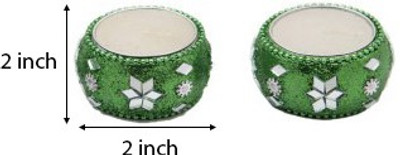 

JaipurCrafts Decorative Set Of 3 With Lac Work Aluminium (Pack of 3) Table Diya Set(Height: 2 inch)