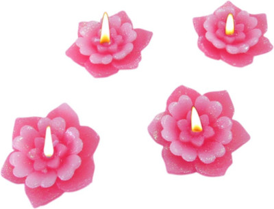 

Shree Sai Lotus Design Terracotta (Pack of 4) Table Diya Set(Height: 2 inch)