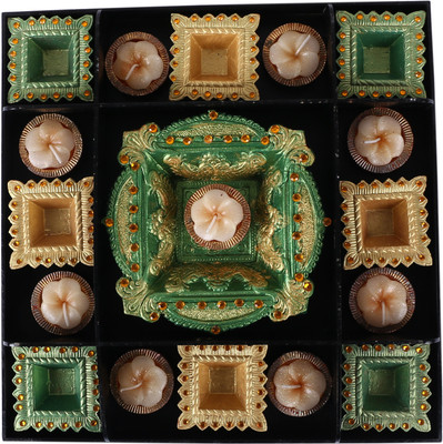 

Giftadia Diya Candle Set GS-109 Earthenware (Pack of 27) Table Diya Set(Height: 1.5 inch)