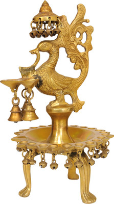 32% OFF on Exotic India Mayura Lamp Brass Table Diya(Height: 13.5 inch) 32% OFF on Exotic India Mayura Lamp Brass Table Diya(Height: 13.5 inch)