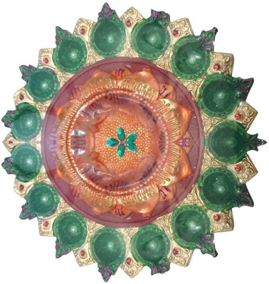 Newgenn India Pottery Table Diya(Height: 12 inch)