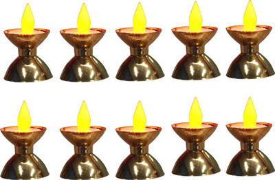 

Muren LED Diwali Diya pack of 10 candles Plastic (Pack of 10) Table Diya Set(Height: 3 inch)