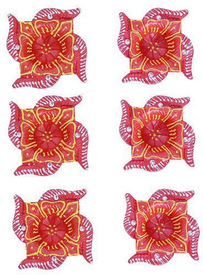 

Indigo Creatives Earthenware (Pack of 6) Table Diya Set(Height: 3 inch)