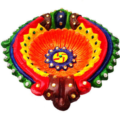 

Indian Traditional Stores Diwali Diya Terracotta Table Diya(Height: 1.5 inch)