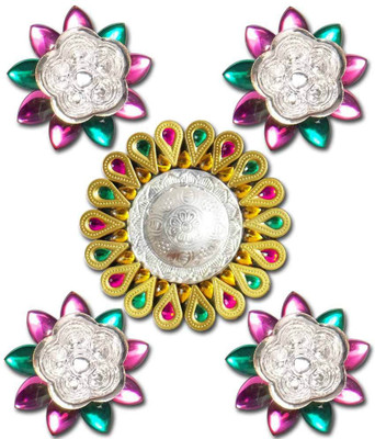 

Super Drool Nickel (Pack of 5) Table Diya Set(Height: 8 inch)