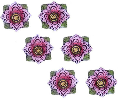 

Indigo Creatives Handcrafted Gorgeous Terracotta Designer Orchid Flower 6 Diya set for Diwali Puja & Decoration Earthenware (Pack of 6) Table Diya Set(Height: 3 inch)