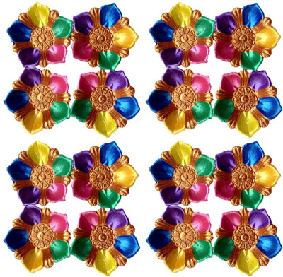 

Unique Arts Pottery (Pack of 16) Table Diya Set(Height: 2 inch)