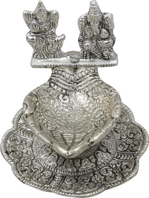 

Soujanya Lakshmi Ganesh Aluminium Table Diya(Height: 3 inch)