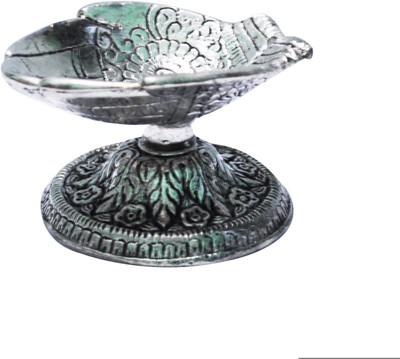 

Craftkriti Oxidized Deya Silver Table Diya(Height: 3 inch)