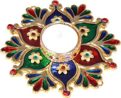 

Mango Leaf Arts & Crafts Enterprises Plastic Table Diya(Height: .5 inch)