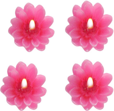 

Creative Festival Flower Deepak Terracotta (Pack of 4) Table Diya Set(Height: 2 inch)