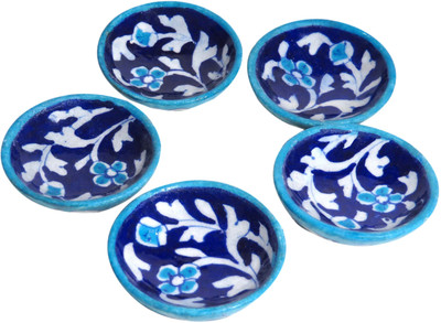 

Aurea Pottery (Pack of 5) Table Diya Set(Height: 0.5 inch)