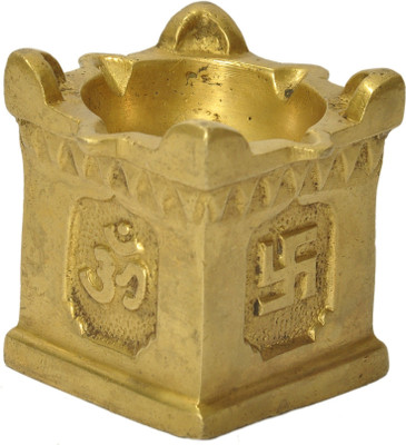 MohanJodero Elegant Brass Tulsi Deepak Brass Table Diya(Height: 1.5 inch)