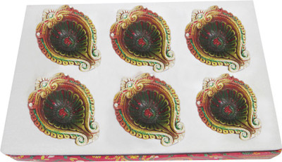 

Creativity Centre Diwali Auspicious Terracotta (Pack of 6) Table Diya Set(Height: 1 inch)