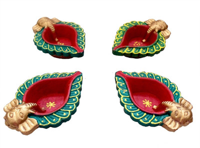 

Luxury Gifts By Nikki Terracotta (Pack of 4) Table Diya Set