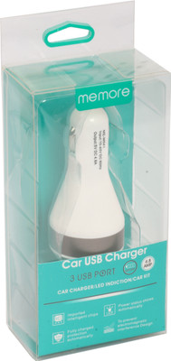 

Memore Car Charger [Triple Port] USB Car Charger 2.4A Output x 3 Compatible with all Iphone , Android Smartphones and more devices Dock(Grey)