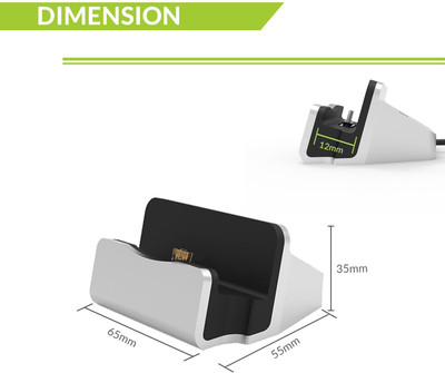 

TIZUM Micro-USB Charger Cradle Docking Station High Quality Dock(Silver)