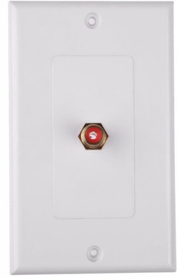 

MX 1 SOCKET RCA FEMALE WALL PLATE FACEPLATE (114 X 70 mm) Dock(White)