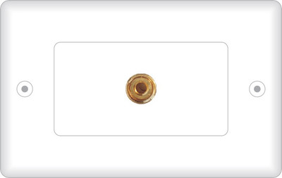 

MX 1 SOCKET BANANA FEMALE Speaker Cable WALL PLATE FACEPLATE (114 X 70 mm) Dock(White)