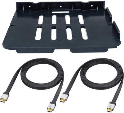 

FIneArts Set Top Box Stand With 2 x 2 Mtr Premium Flat HDMI Cable Stand(Black)