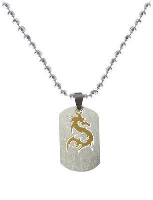

Rich & Famous Dragon Fashion Engraved Silver, Bronze Dog Tag
