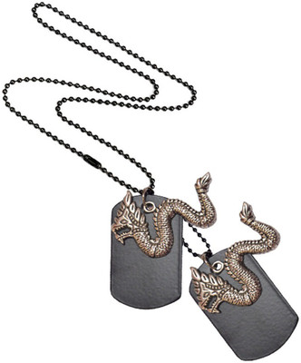 

Men Style 2016 New Ancient Dragon Engraved Black, Silver Dog Tag