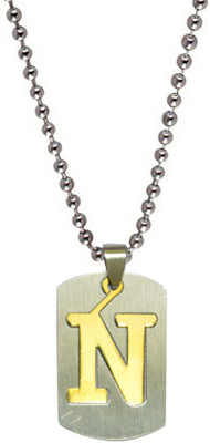 

Men Style Alphabet letter "N" plated pendant Engraved Multicolor Dog Tag