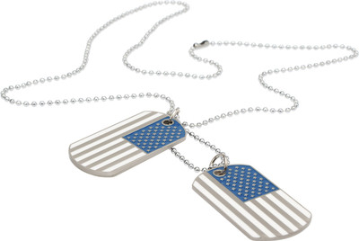 

Vaishnavi First Quality Non-Allergic Beautifully Designed Latest 316L Embossed White Dog Tag