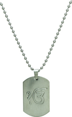 

Pure Life Ek Onkar Pendant Embossed Silver Dog Tag