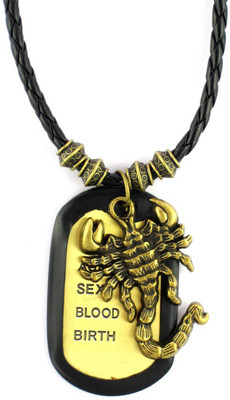

the jewelbox Scorpio Pendant H2077FPQQJJQ Engraved Bronze Dog Tag