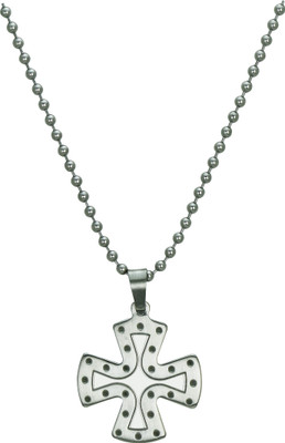 

Pure Life Christian Symbol Pendant Embossed Silver Dog Tag
