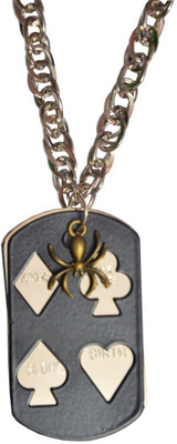 

Men Style Spider With Card Debossed Black Dog Tag