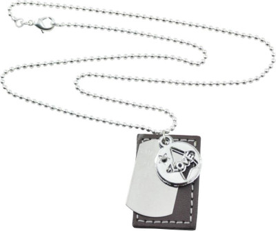 

Hip Hop Celebrity Star In Mocha Brown HH_NK_CSMB-1 Engraved Brown, Silver Dog Tag