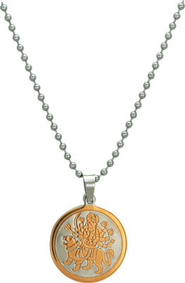 

Pure Life Godess Durga Pendant Embossed Gold Dog Tag