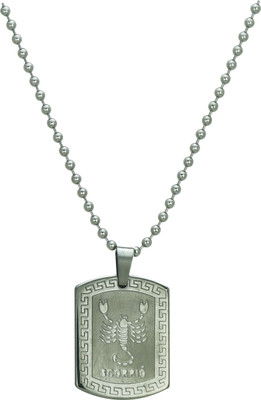 

Pure Life Zodiac Scorpio Pendant Embossed Silver Dog Tag