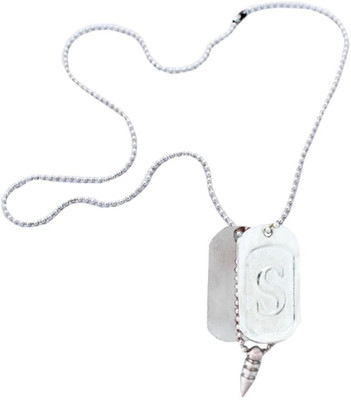 

Rich & Famous Elegant Bullet Tabs Fashion Rfpn020006 Embossed Silver Dog Tag