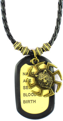 

the jewelbox Lion Chakra Pendant H2079FPQJJQ Engraved Bronze Dog Tag