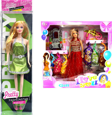

Amaya Pretty Fashion Doll145 Set Of 2(Multicolor)