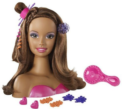 

Barbie Styling African American Head "Small"(Pink)