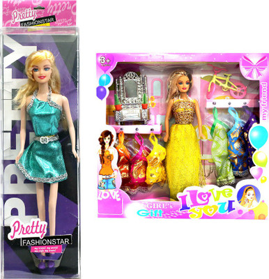 

Amaya Pretty Fashion Doll115 Set Of 2(Multicolor)